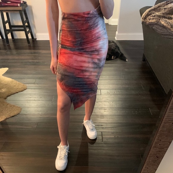 grit+grey stretchy midi skirt - Picture 6 of 9